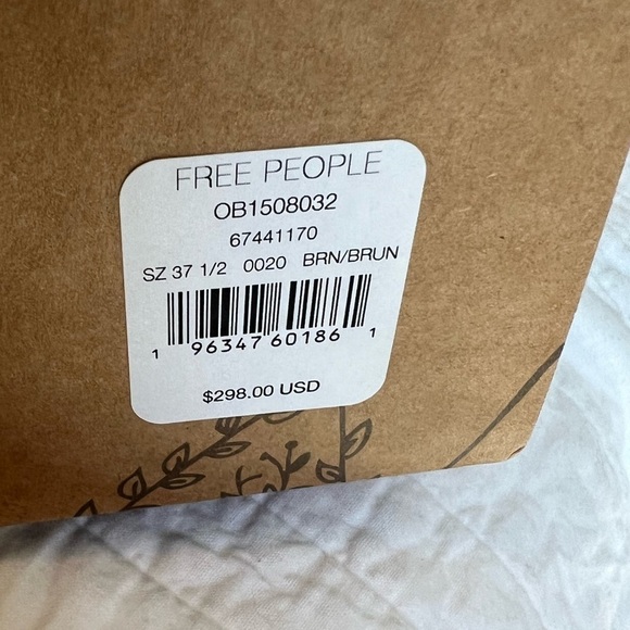 NWT Free People Suede Knee High Tall Brown Boots Size 7.5 - Picture 11 of 11